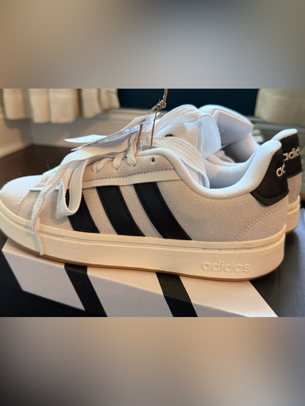 Women's Adidas Grand Court Alpha Shoes - US 7.5 / Crystal White, Core Black